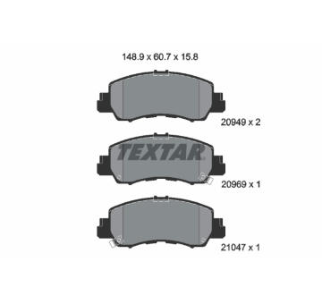 Sada brzdových destiček, kotoučová brzda TEXTAR 2094901