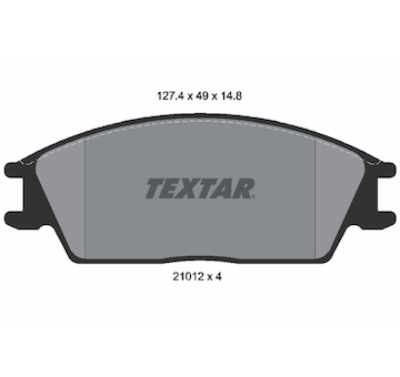 Sada brzdových destiček, kotoučová brzda TEXTAR 2101204