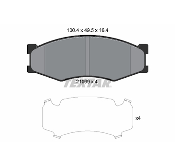 Sada brzdových destiček, kotoučová brzda TEXTAR 2109901