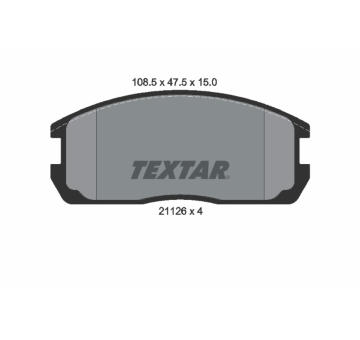 Sada brzdových destiček, kotoučová brzda TEXTAR 2112601