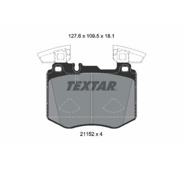 Sada brzdových destiček, kotoučová brzda TEXTAR 2115201