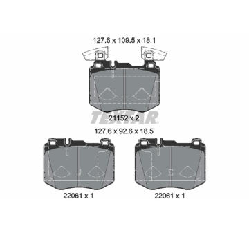 Sada brzdových destiček, kotoučová brzda TEXTAR 2115203