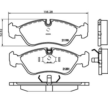 Sada brzdových destiček, kotoučová brzda TEXTAR 2119003