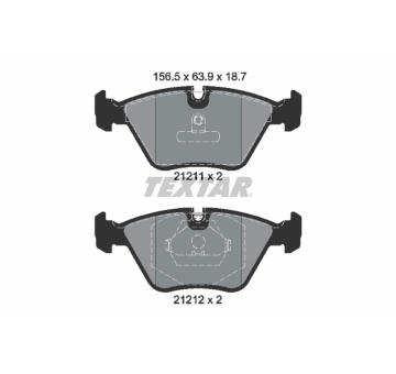 Sada brzdových destiček, kotoučová brzda TEXTAR 2121102