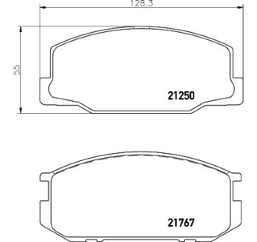 Sada brzdových destiček, kotoučová brzda TEXTAR 2125001