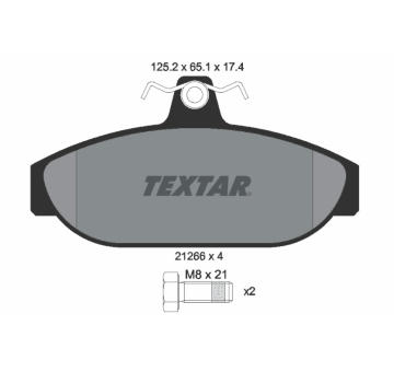 Sada brzdových destiček, kotoučová brzda TEXTAR 2126601