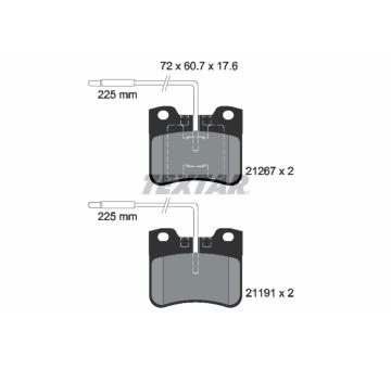Sada brzdových destiček, kotoučová brzda TEXTAR 2126702