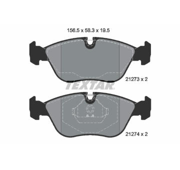Sada brzdových destiček, kotoučová brzda TEXTAR 2127304