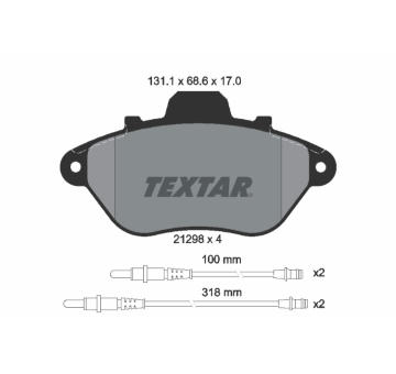 Sada brzdových destiček, kotoučová brzda TEXTAR 2129802