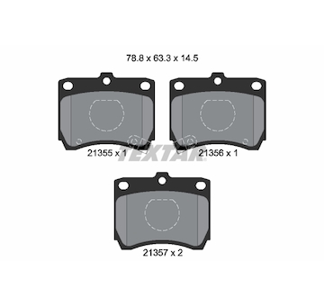 Sada brzdových destiček, kotoučová brzda TEXTAR 2135501