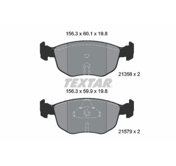 Sada brzdových destiček, kotoučová brzda TEXTAR 2135803