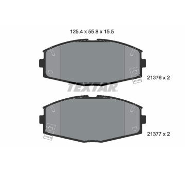 Sada brzdových destiček, kotoučová brzda TEXTAR 2137601