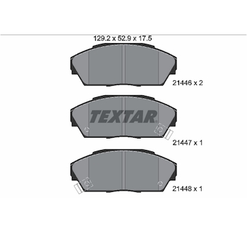 Sada brzdových destiček, kotoučová brzda TEXTAR 2144601