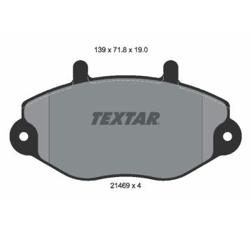 Sada brzdových destiček, kotoučová brzda TEXTAR 2146901