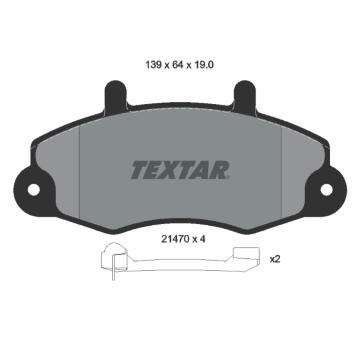 Sada brzdových destiček, kotoučová brzda TEXTAR 2147002