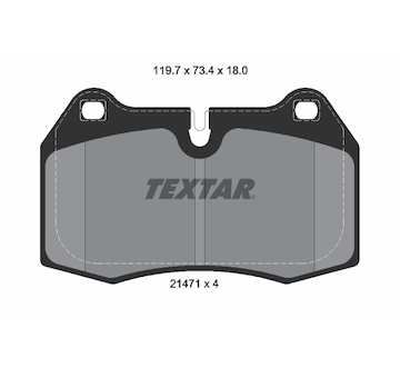 Sada brzdových destiček, kotoučová brzda TEXTAR 2147102