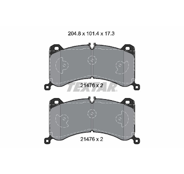 Sada brzdových destiček, kotoučová brzda TEXTAR 2147601