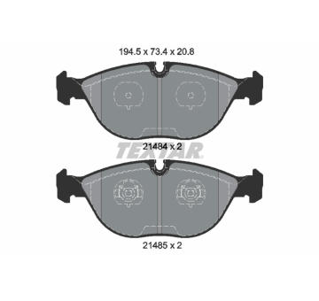 Sada brzdových platničiek kotúčovej brzdy TEXTAR 2148401