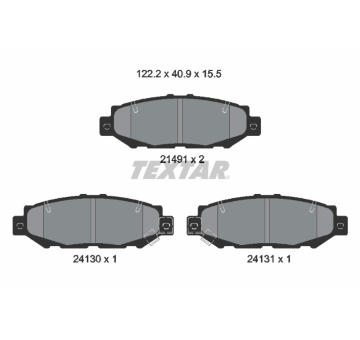 Sada brzdových destiček, kotoučová brzda TEXTAR 2149101