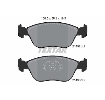 Sada brzdových destiček, kotoučová brzda TEXTAR 2149201