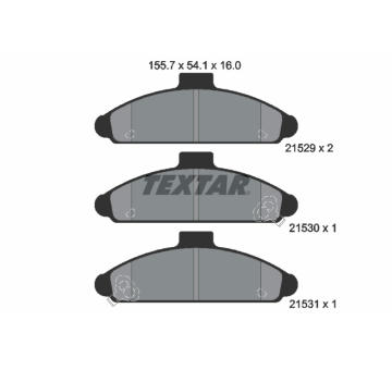 Sada brzdových destiček, kotoučová brzda TEXTAR 2152901