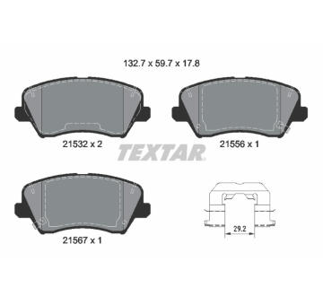 Sada brzdových destiček, kotoučová brzda TEXTAR 2153201