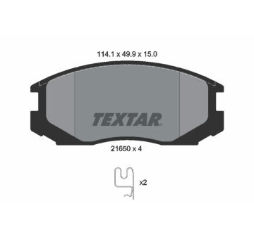 Sada brzdových destiček, kotoučová brzda TEXTAR 2165001