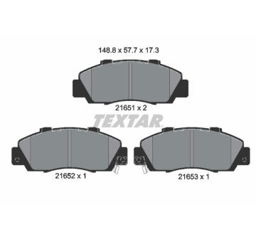 Sada brzdových destiček, kotoučová brzda TEXTAR 2165101