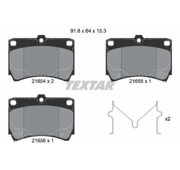 Sada brzdových platničiek kotúčovej brzdy TEXTAR 2165404