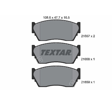 Sada brzdových destiček, kotoučová brzda TEXTAR 2165701