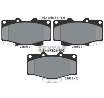 Sada brzdových destiček, kotoučová brzda TEXTAR 2167901