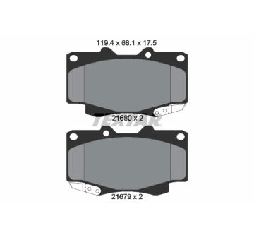 Sada brzdových destiček, kotoučová brzda TEXTAR 2168003