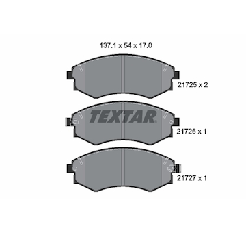 Sada brzdových destiček, kotoučová brzda TEXTAR 2172501