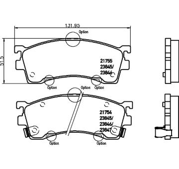 Sada brzdových destiček, kotoučová brzda TEXTAR 2175501