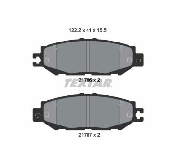 Sada brzdových destiček, kotoučová brzda TEXTAR 2178601