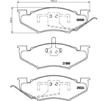 Sada brzdových destiček, kotoučová brzda TEXTAR 2180701