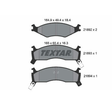 Sada brzdových destiček, kotoučová brzda TEXTAR 2189202