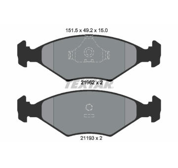 Sada brzdových platničiek kotúčovej brzdy TEXTAR 2196202