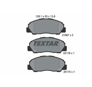 Sada brzdových platničiek kotúčovej brzdy TEXTAR 2196701