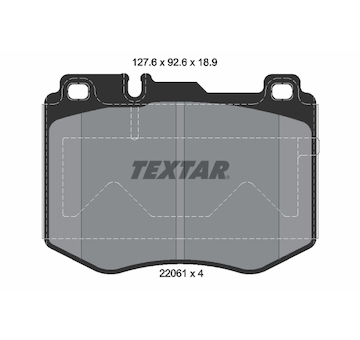 Sada brzdových destiček, kotoučová brzda TEXTAR 2206101