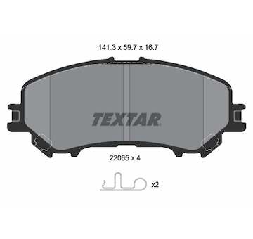 Sada brzdových destiček, kotoučová brzda TEXTAR 2206503