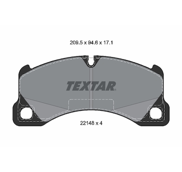 Sada brzdových destiček, kotoučová brzda TEXTAR 2214801