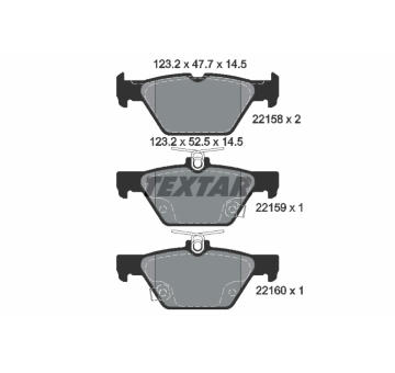 Sada brzdových destiček, kotoučová brzda TEXTAR 2215801