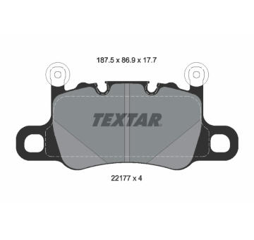 Sada brzdových destiček, kotoučová brzda TEXTAR 2217701