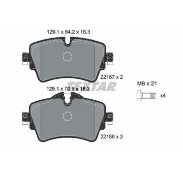 Sada brzdových destiček, kotoučová brzda TEXTAR 2218701