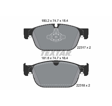 Sada brzdových destiček, kotoučová brzda TEXTAR 2231701