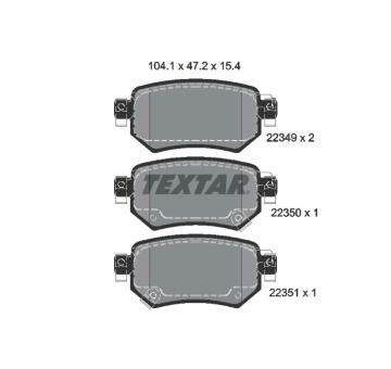 Sada brzdových destiček, kotoučová brzda TEXTAR 2234901