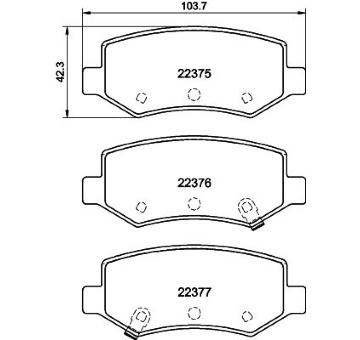 Sada brzdových destiček, kotoučová brzda TEXTAR 2237501