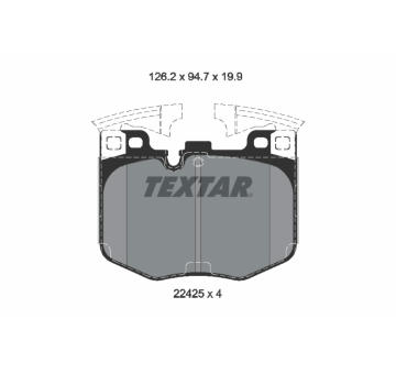 Sada brzdových destiček, kotoučová brzda TEXTAR 2242501