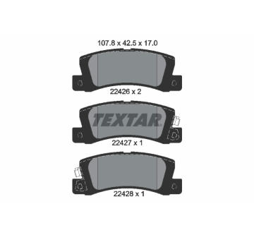 Sada brzdových destiček, kotoučová brzda TEXTAR 2242601